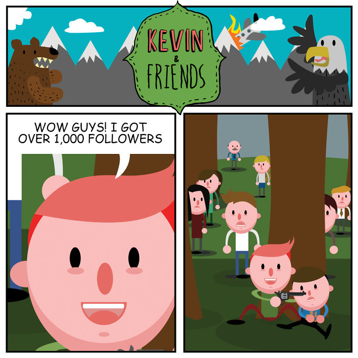 Dark Comics About A Horrible Optimist Kevin