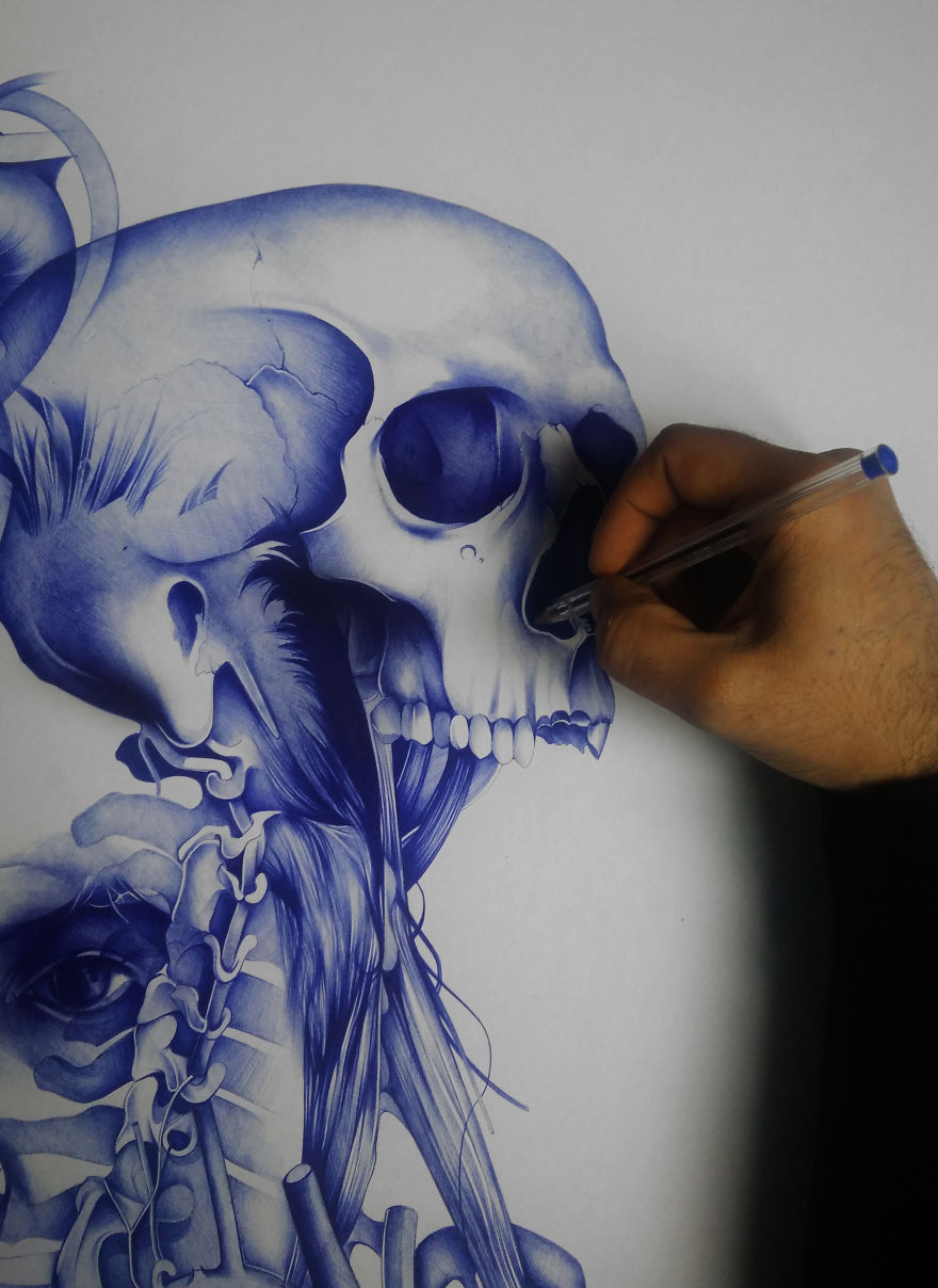 Ballpoint Pen Drawings That Take Me Up To 100 Hours To Create Ballpoint Pen Drawings That Take Me Up To 100 Hours To Create