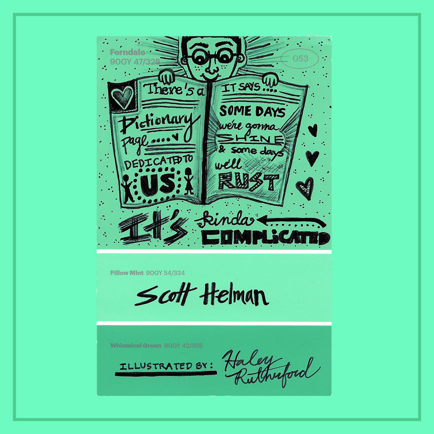 I Draw Lyrics On Paint Swatches