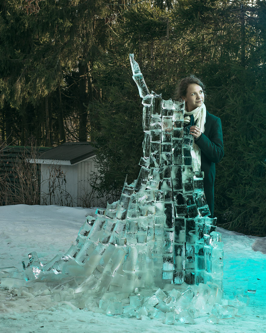 I Built A Dress Made Of Ice For My Maiden Of Finland Photoshoot I Built A Dress Made Of Ice For My Maiden Of Finland Photoshoot