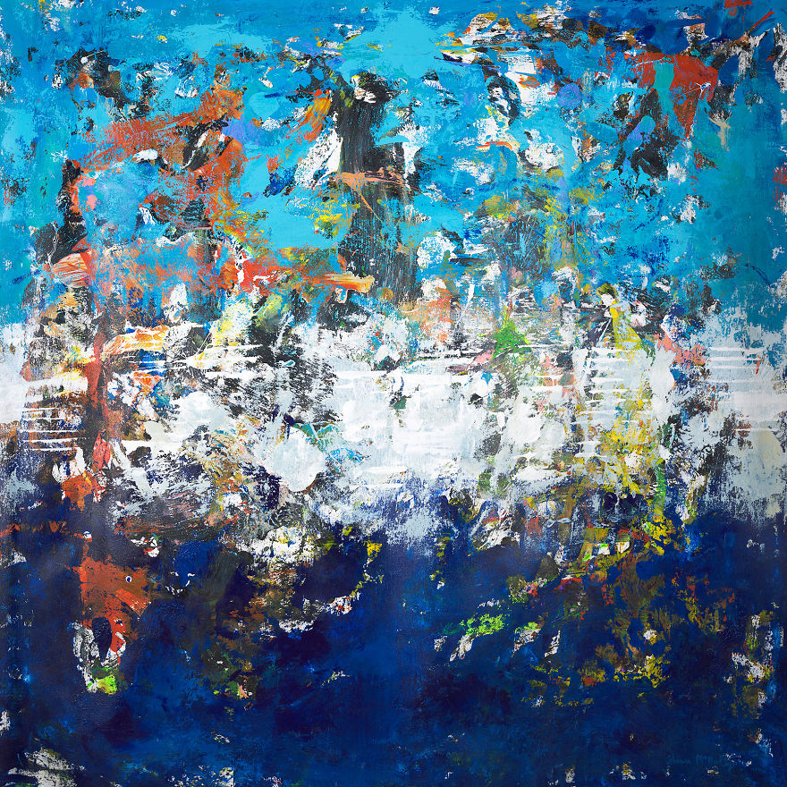 I Make Abstract Paintings With My Feet