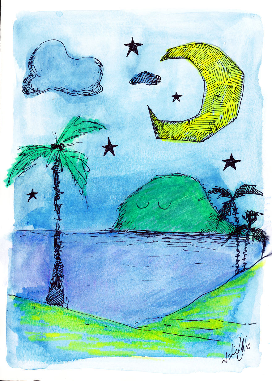 I Draw Sleepy Monsters And Robots To Help Relax