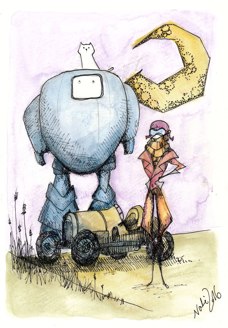 I Draw Sleepy Monsters And Robots To Help Relax