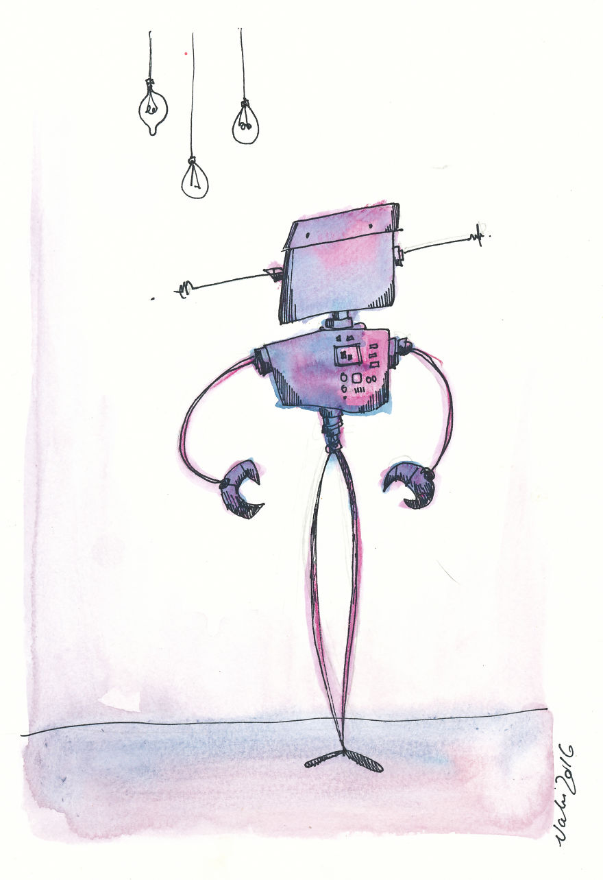 I Draw Sleepy Monsters And Robots To Help Relax