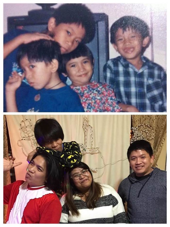Me And My Brother Tried Recreating A Photo From 21 Years Ago.