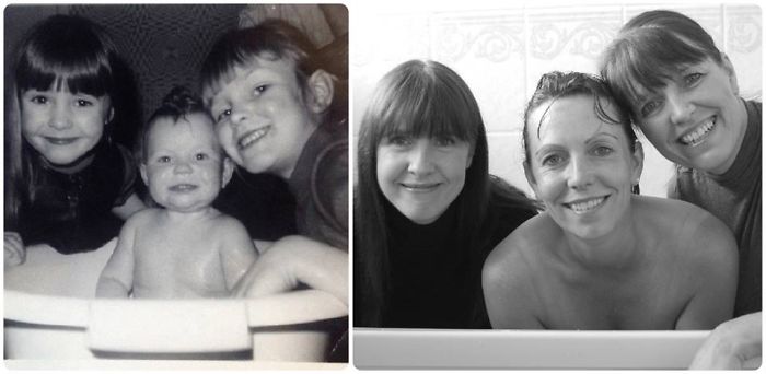 Sisters Bath Time 40 Years Later!
