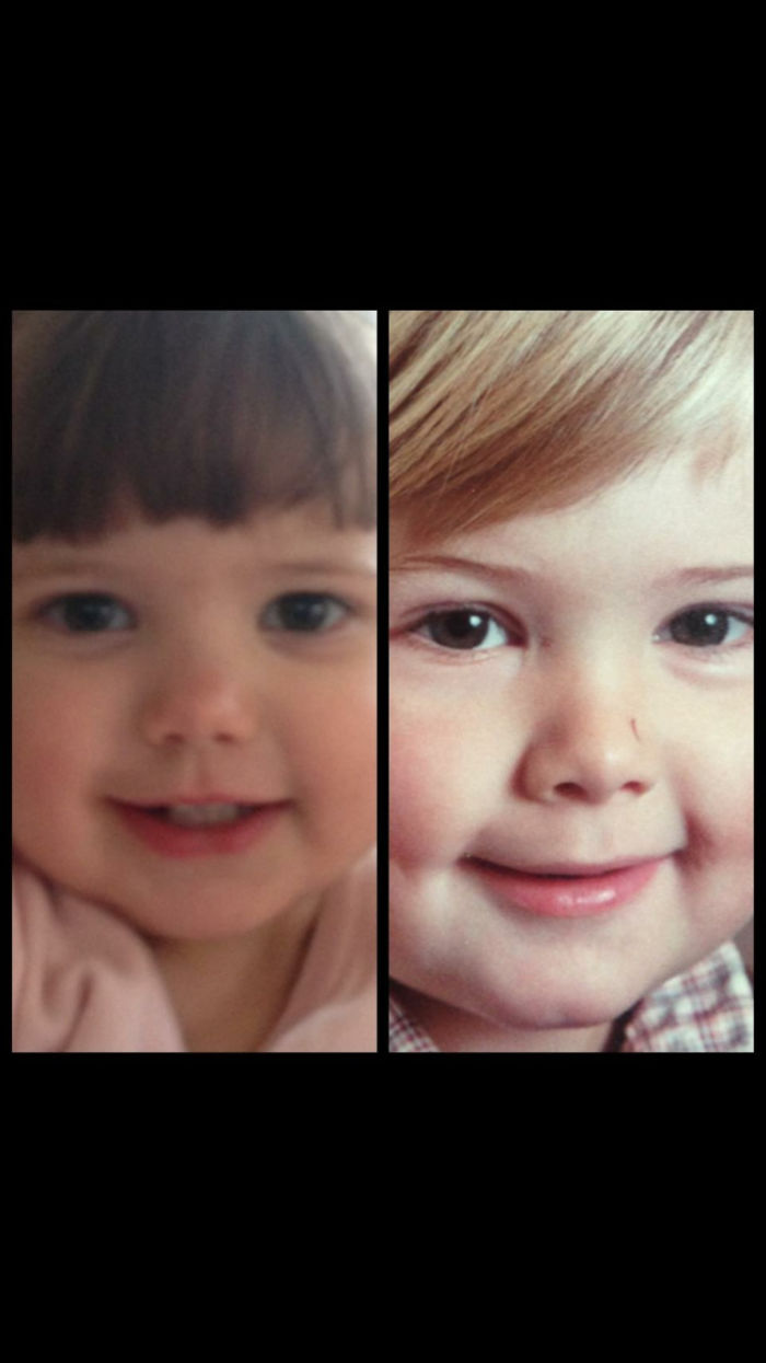 Daughter On The Left, Dads On The Right At The Same Age.