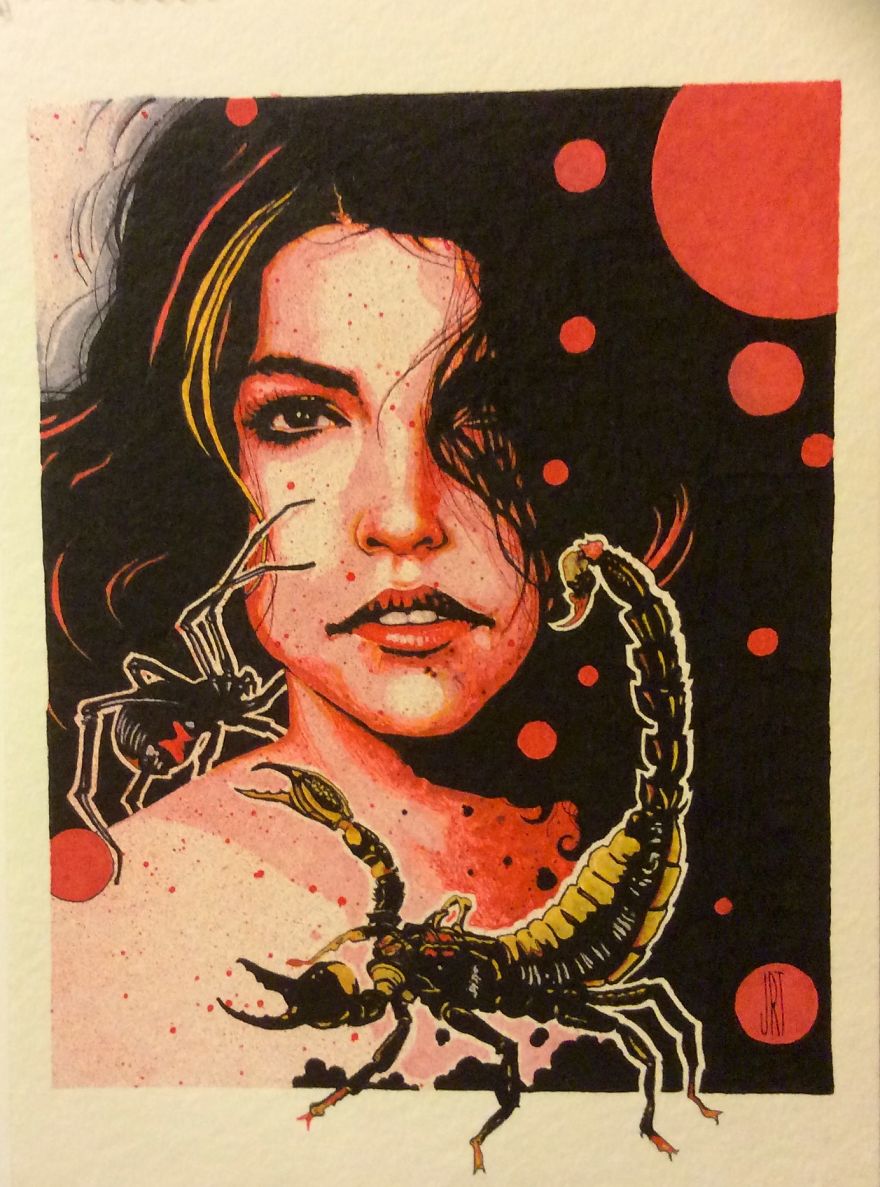 I Draw Using Ink And Pigments