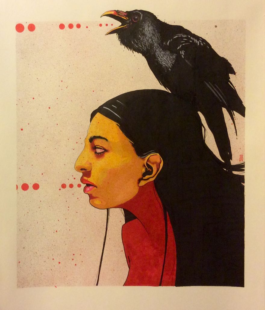 I Draw Using Ink And Pigments