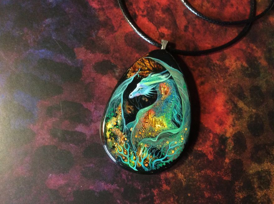 Dragons And Koi On Wood And Stone