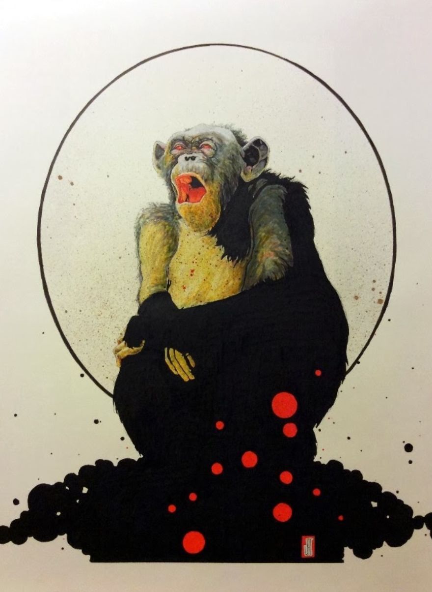 I Draw Using Ink And Pigments