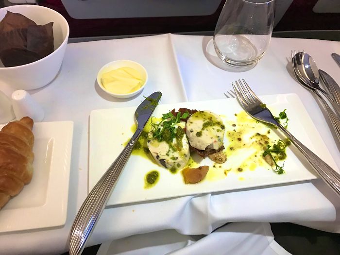 I Got Upgraded To #business Class For Free By #qatarairway Coz Flight Was An Hour Delyaed. Thanks #qatarairways