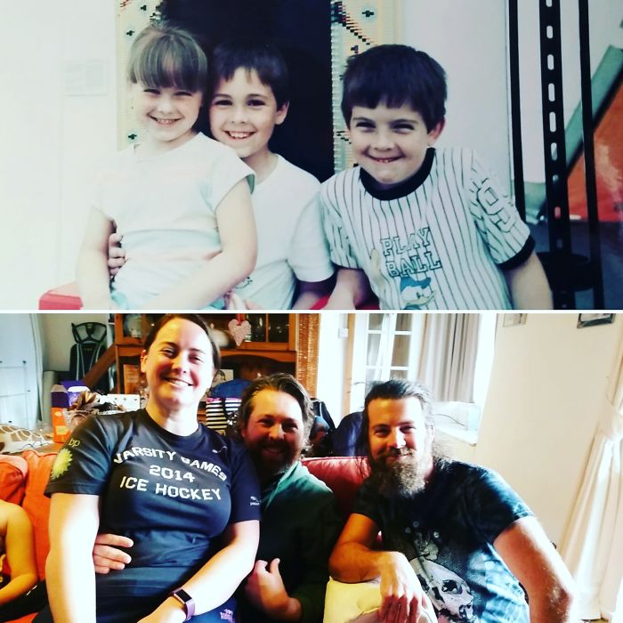 A Quarter Of A Century Between Pics Of The Harding-smith Siblings.