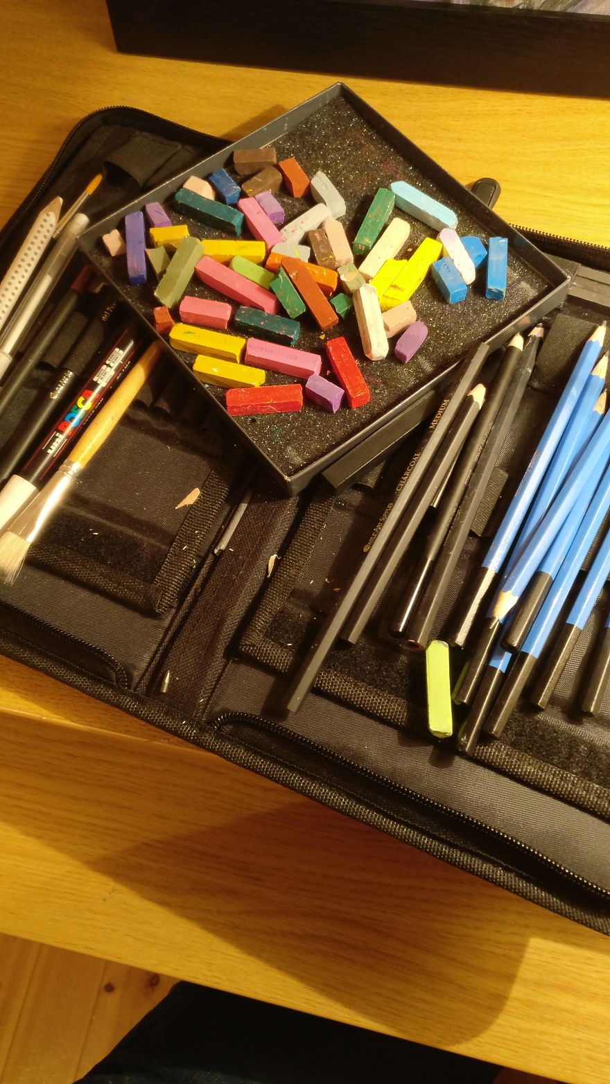 I Drew This Joker Artwork While Using Pastel For The First Time