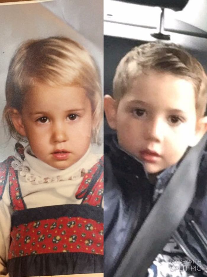 Mother And Son At 4 Years Old.