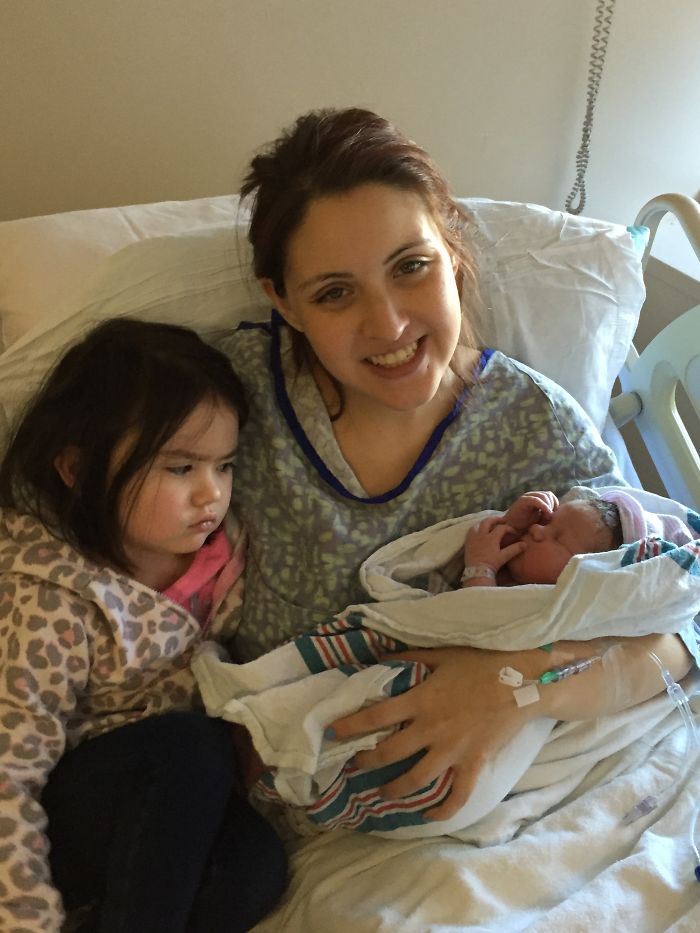 She Didn't Like That Her Brother Was Out Of Mommy's Belly.