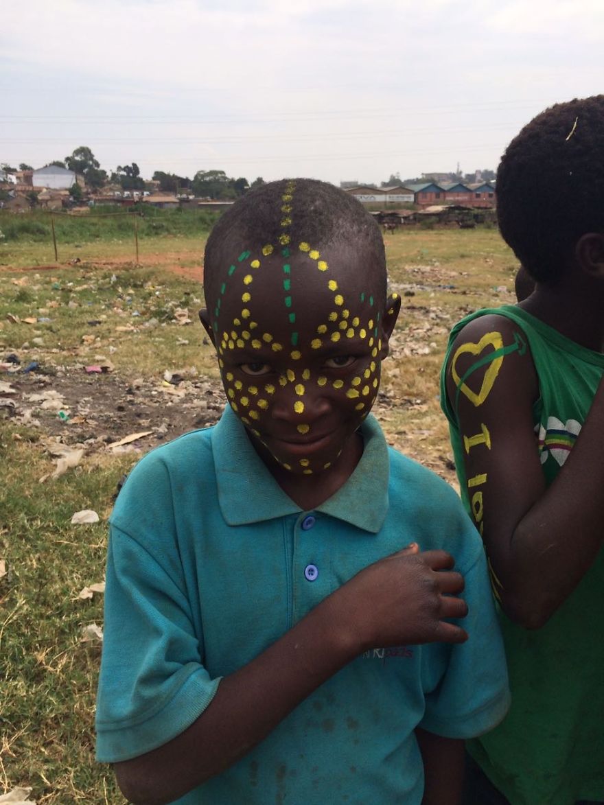 Went To Do A Wall Drawing End Up Making Tribal Face Painting In Uganda. Went To Do A Wall Drawing End Up Making Tribal Face Painting In Uganda.