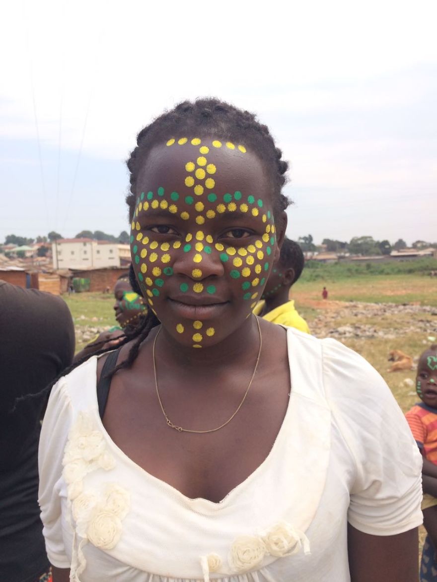 Went To Do A Wall Drawing End Up Making Tribal Face Painting In Uganda. Went To Do A Wall Drawing End Up Making Tribal Face Painting In Uganda.