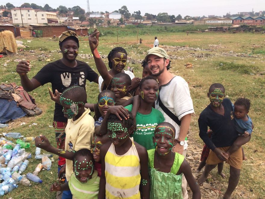 Went To Do A Wall Drawing End Up Making Tribal Face Painting In Uganda. Went To Do A Wall Drawing End Up Making Tribal Face Painting In Uganda.