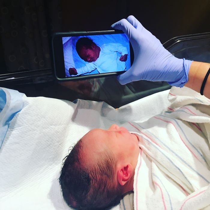 Dad On Phone 1989 Son Born 2016