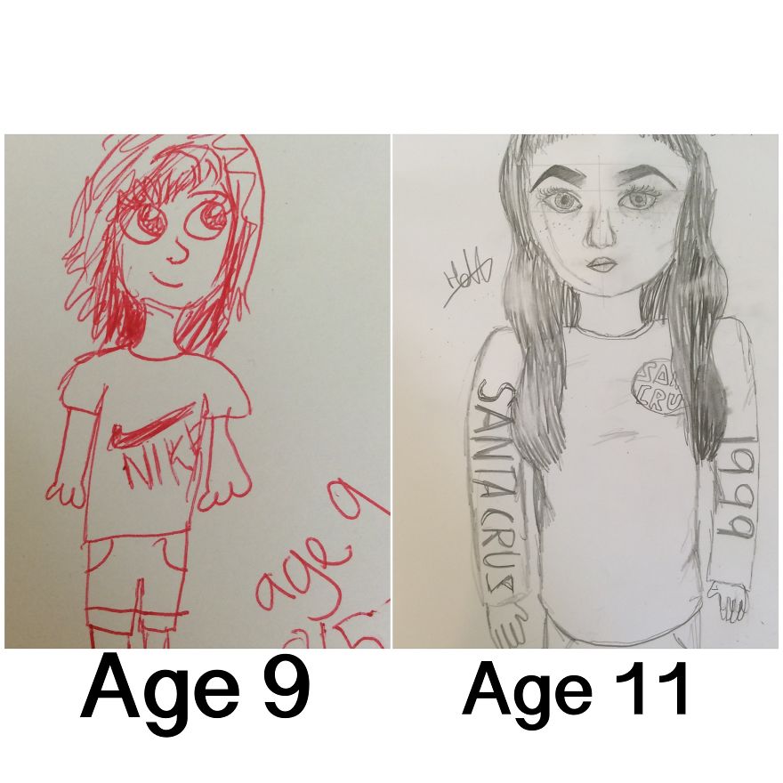 Age 9 Vs 11-holly Robbins 2015 Vs 2017