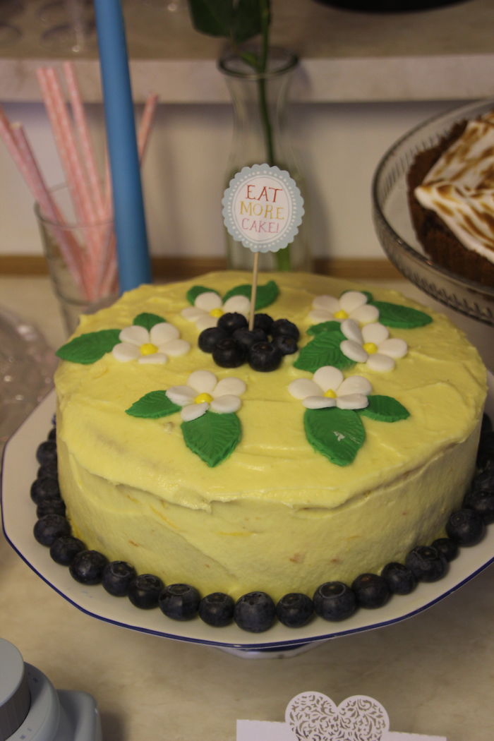 A Blueberry And Lemon Cake For My Birthday