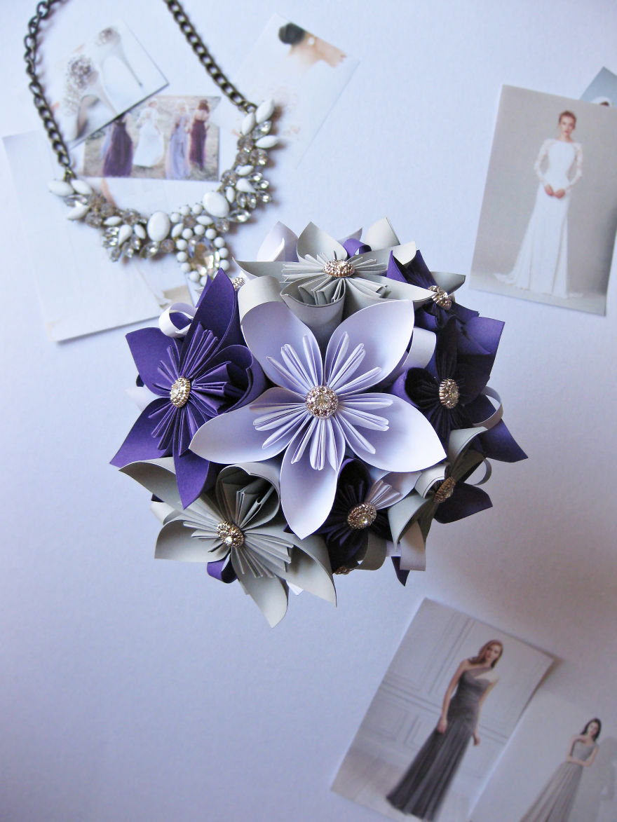 Purple, White And Grey - Very Solid Bouquet