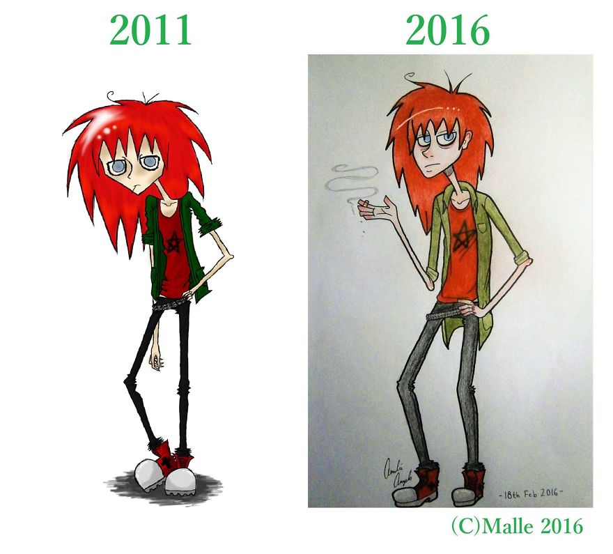 My Old Oc Spliff Jürgen. First One I Was 16 - Second I Was 21. Practice Makes Perfect.