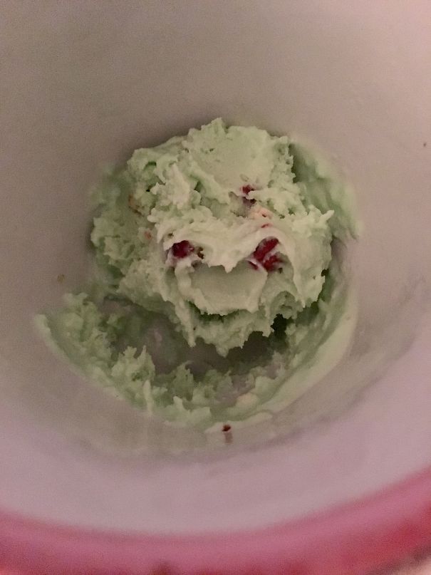 My Ice Cream Looks Like The Grinch.. But Very Happy!