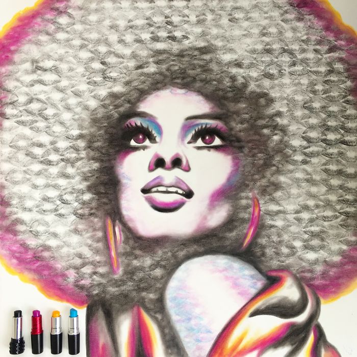 Kissed Art: I Use Only Lipsticks To Create These Paintings