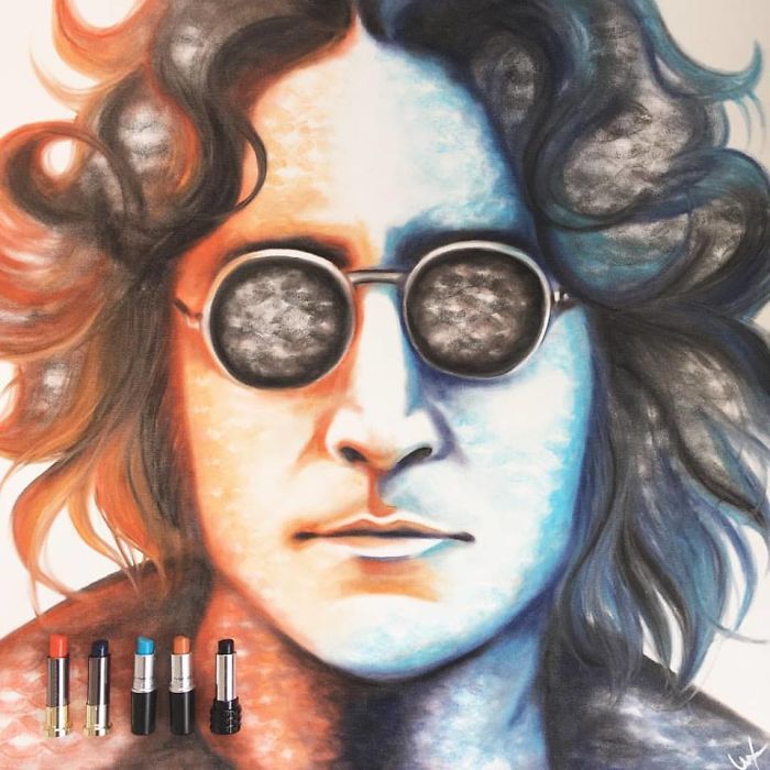 Kissed Art: I Use Only Lipsticks To Create These Paintings Kissed Art: I Use Only Lipsticks To Create These Paintings