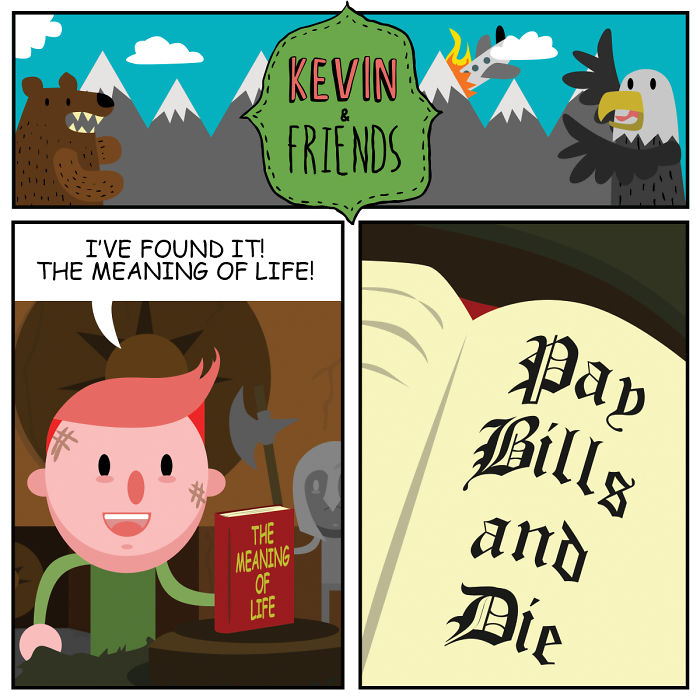 Dark Comics About A Horrible Optimist Kevin