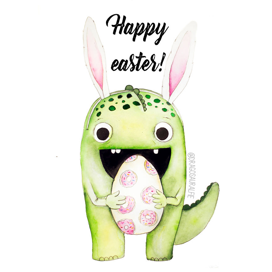 Meet Alfie The Dragosaur Who Loves (Only) Pink Donuts