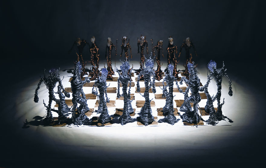 My Friend Creates Mystical Sculptures Using Wire, Rocks And Crystals