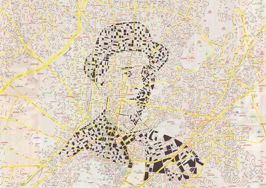 Napoleon Lapathiotis / Athens, Greece / Paper Cut Map