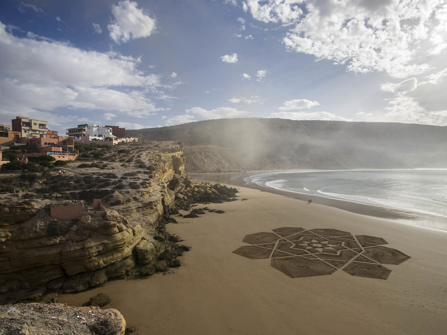 Arabic Inspired Beach Art In Marocco