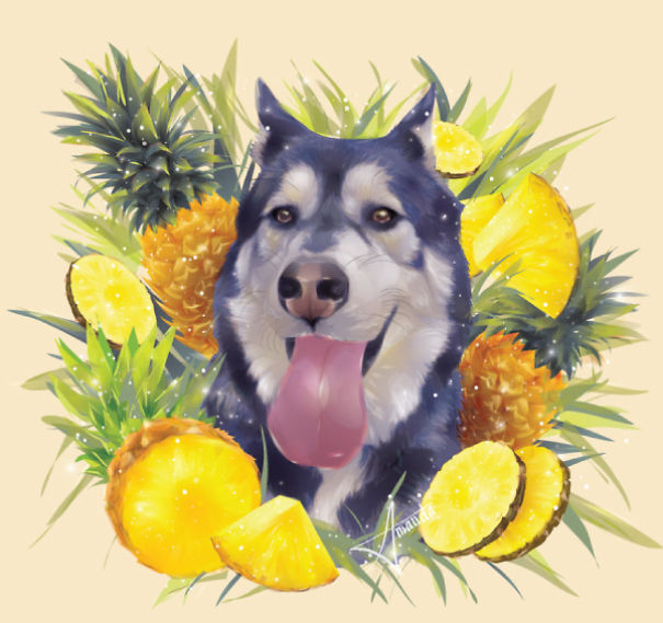 I Illustrate Pets Surrounded By Food