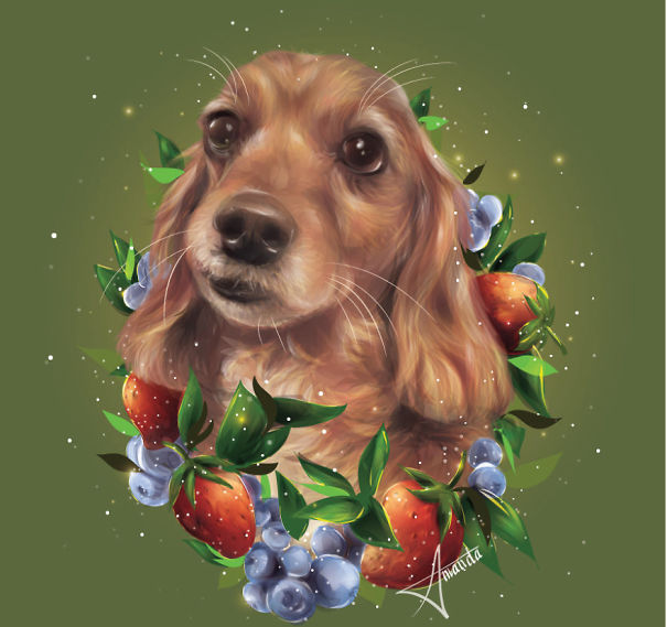 I Illustrate Pets Surrounded By Food