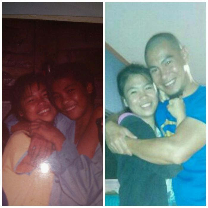 My Third Sister With My Oldest Brother, Me And My Second Bald Brother