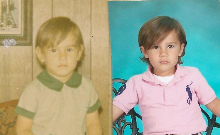 Mother And Son Born On The Exact Same Day, 40 Years Apart. :)