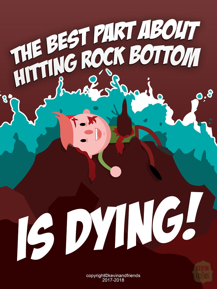 Dark Comics About A Horrible Optimist Kevin