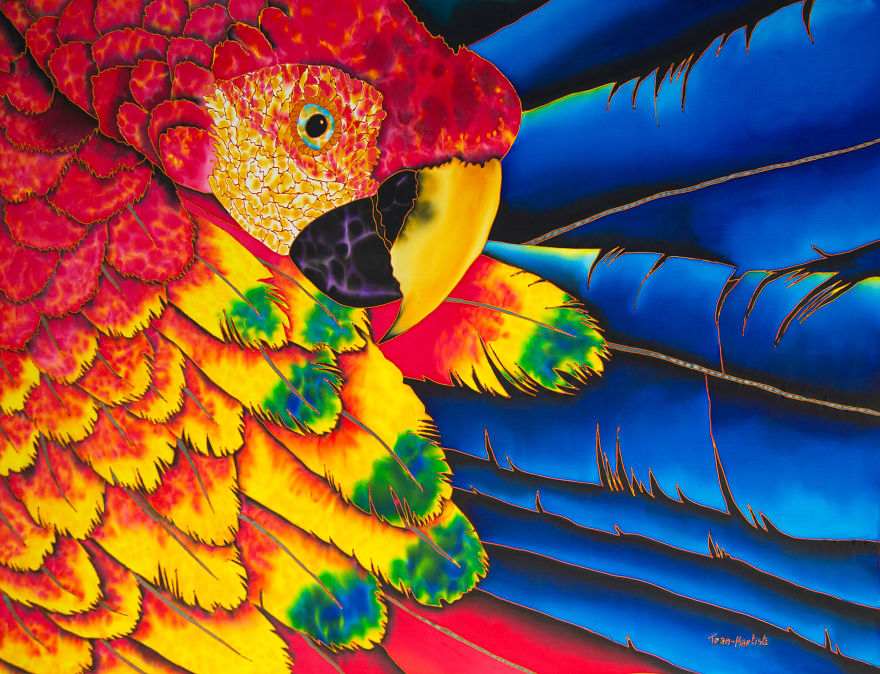 I Made This Batik Painting Out Of Silk Using Water Based Silk Paints And Cold Resist