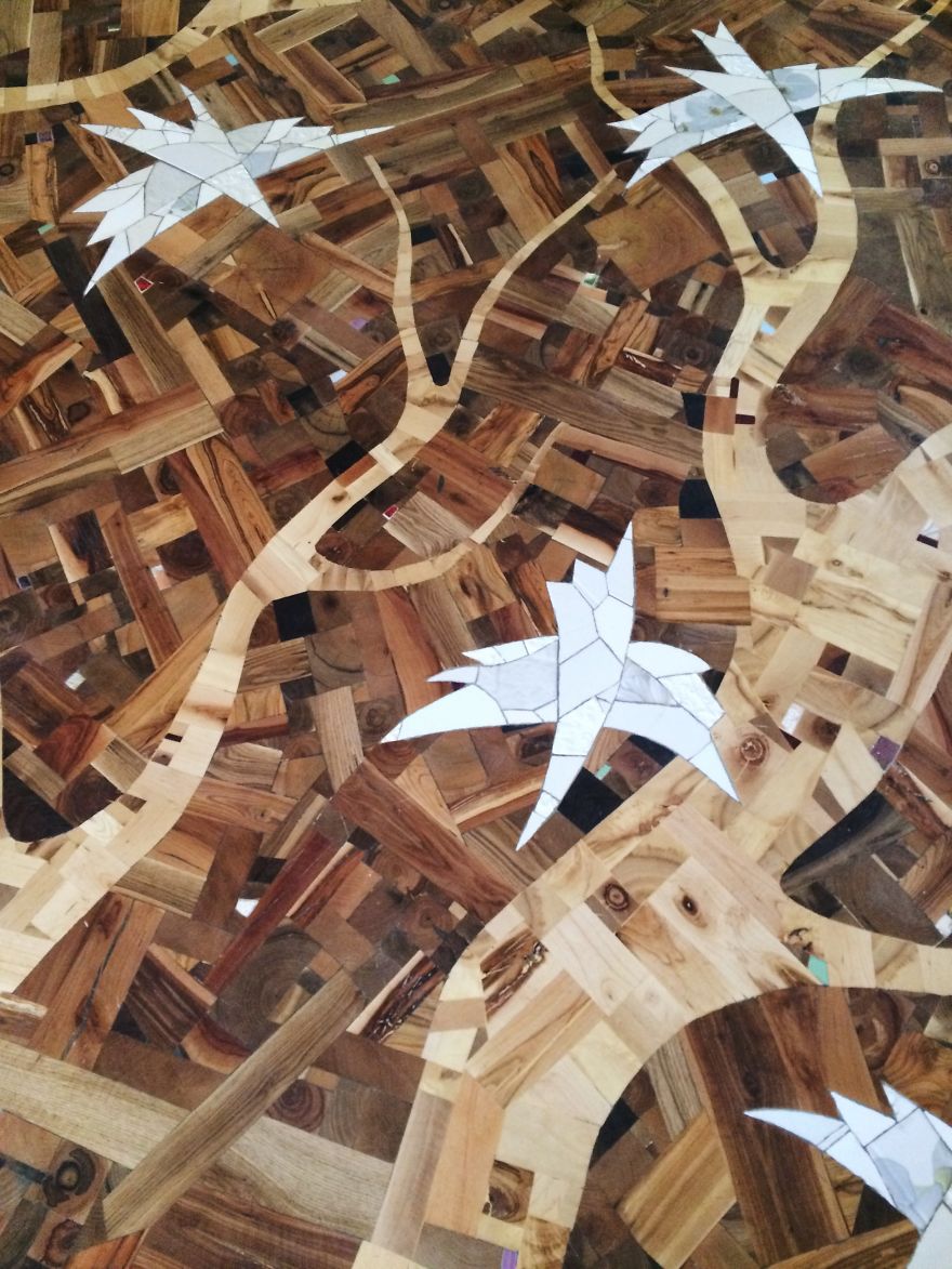 How I Made Floor Art From Random Wood Pieces How I Made Floor Art From Random Wood Pieces
