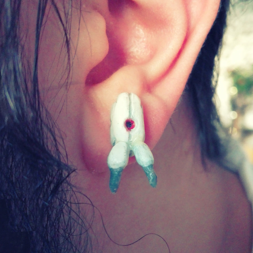 I Create Cute, Nerdy, Weird And Creepy Earrings