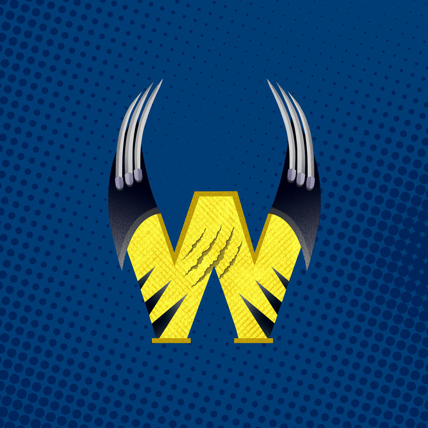 I Combined My Interest For Comics With My Love For Minimalist Illustrations In The Superheroes Alphabet Series