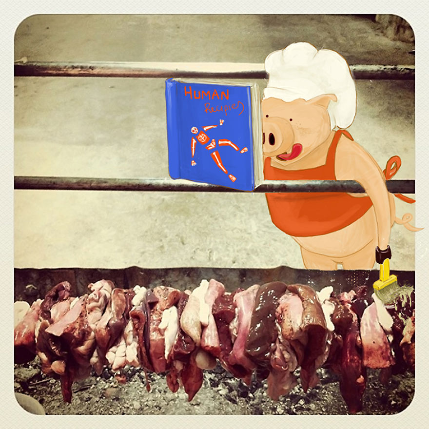 We Used Photography And Illustration To Make These Humorous And Surrealistic Images With A Bit Of Uncanny Aftertaste