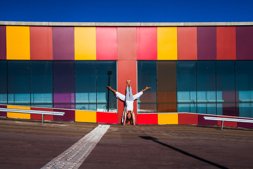 Mixing Body Art And Photography While Doing Yoga In Barcelona