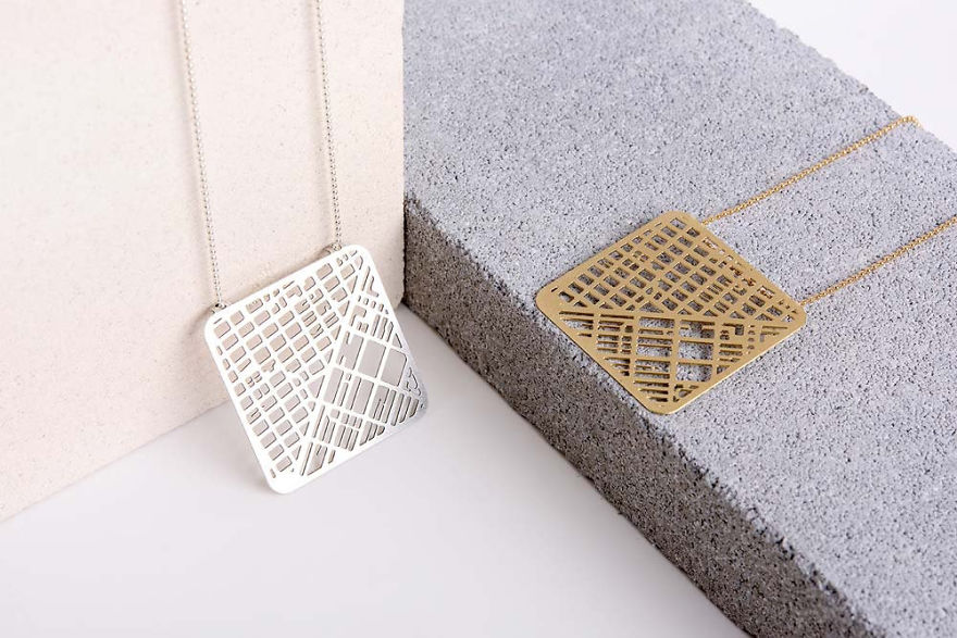 San Francisco Map Necklace