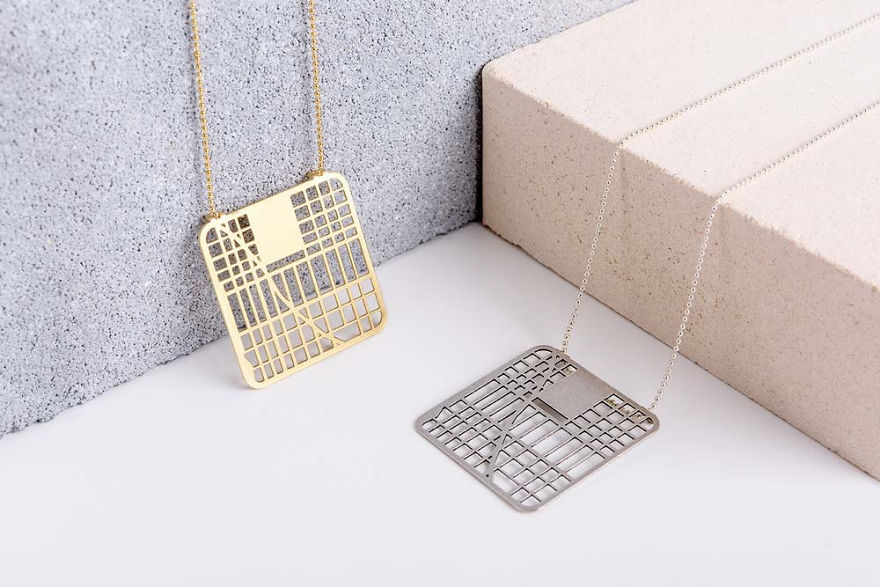 New York Map Necklace