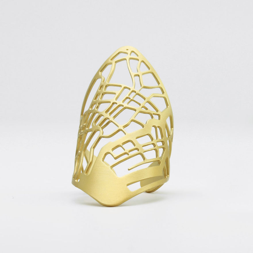 Tokyo Map Statement Ring